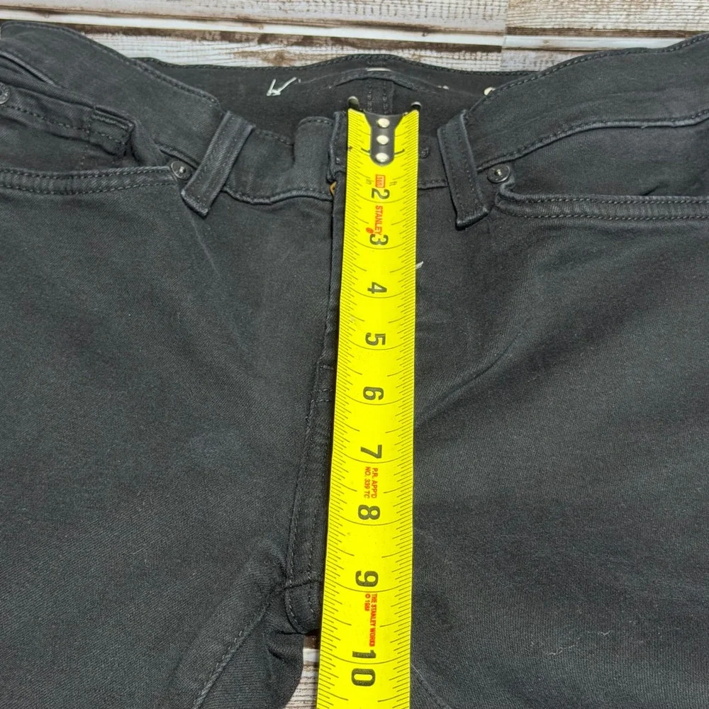 7 For All Mankind Ankle Gwenevere Jeans Womens 26 Black Skinny Low Rise Stretch